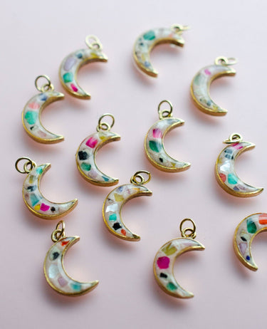 Terrazzo Moon Necklace
